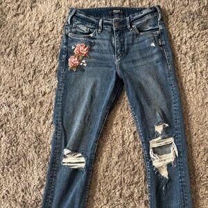 Women’s Silver Mazy Slim Crop jeans